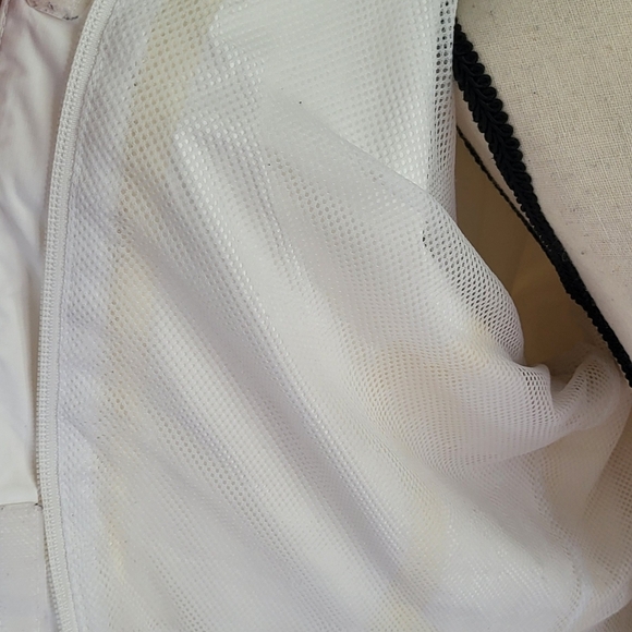 North Face Hyvent Hooded White Rain Jacket Windbreaker - Picture 11 of 15